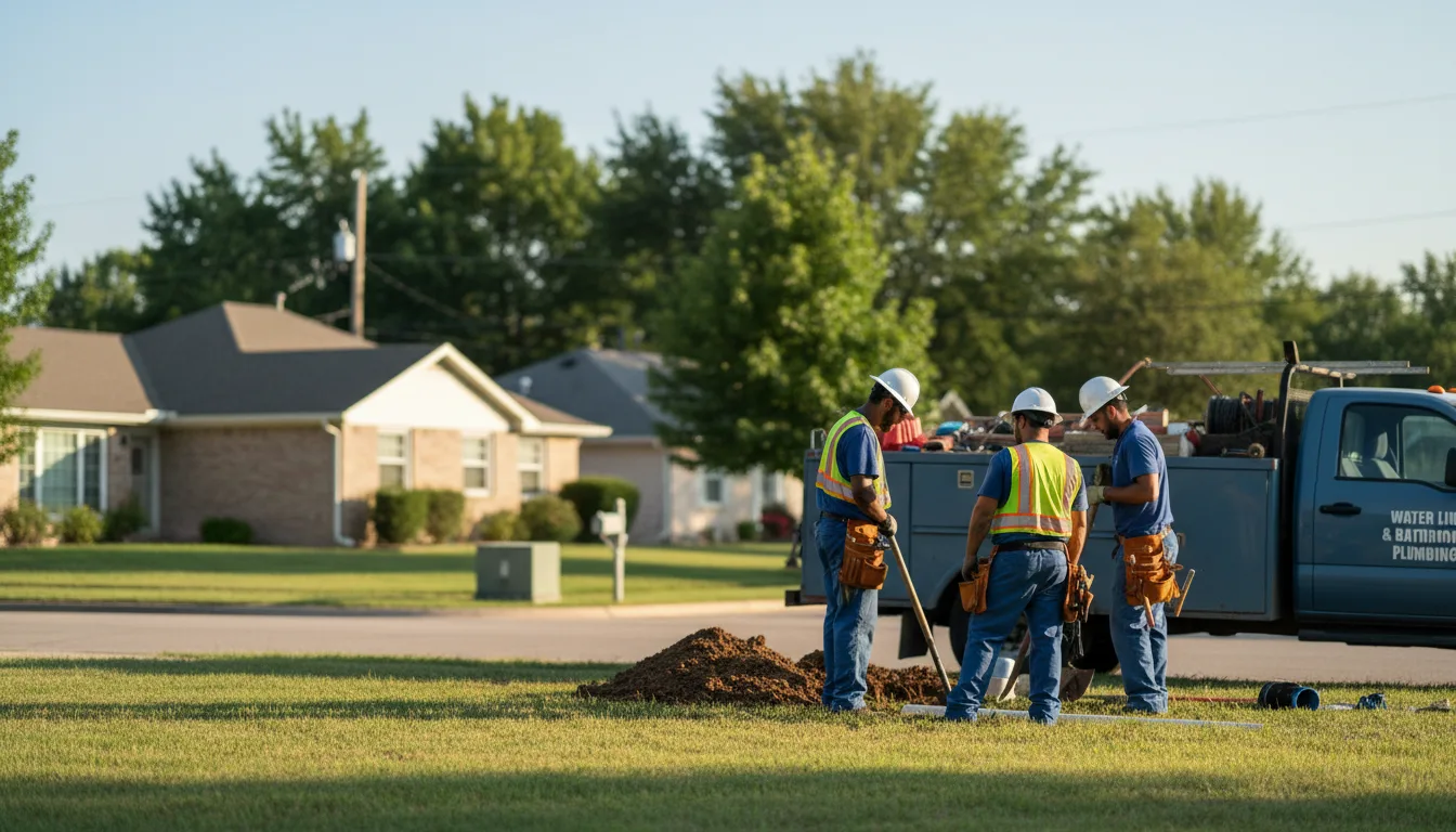 Residential water line and bathroom plumbing service in Stahlstown, PA
